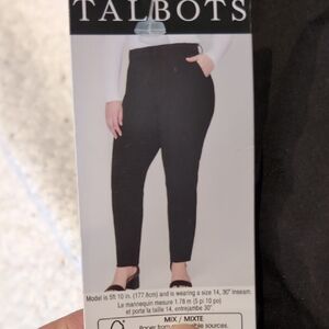 Sz 12 Talbots Black Dress Style Pants